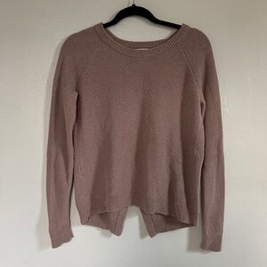 Madewell dusty pink split back sweater - size XS